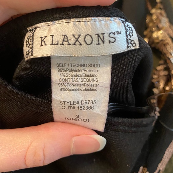 VINTAGE Halter Jumpsuit with Gold Sequinned Top | Small - Picture 5 of 7